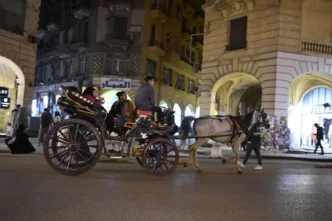 Cairo streets at night