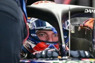 Max Verstappen in his F1 car