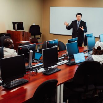 International students on a US college campus