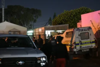 Police tape at a crime scene