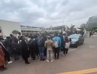 Gautrain train at a station