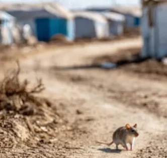 Displaced family in Gaza struggles with rats and fleas