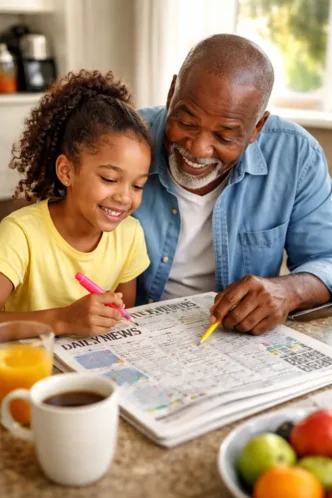 A person taking a quiz