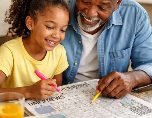 A person taking a quiz