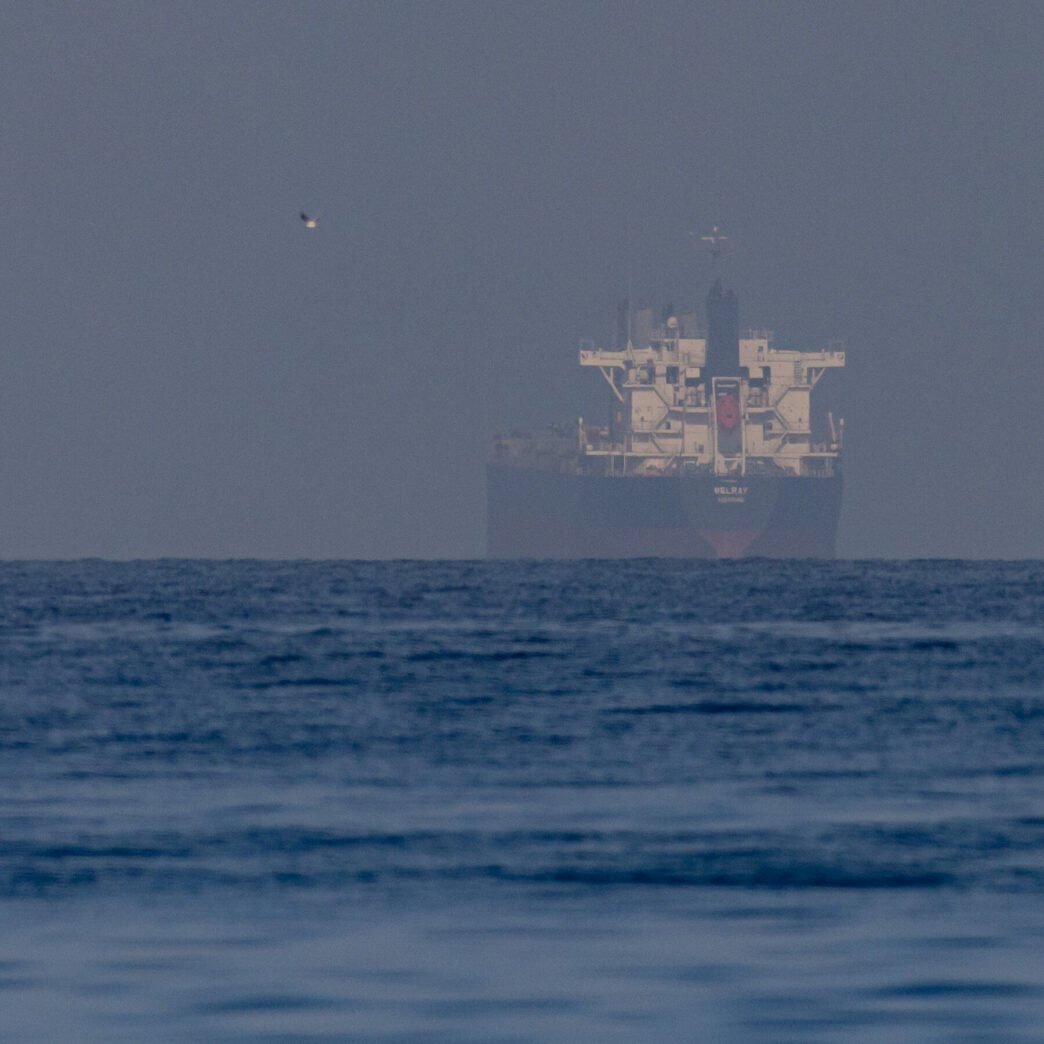 US Navy warship in the Hormuz Strait