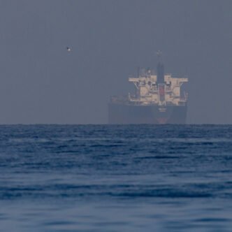 US Navy warship in the Hormuz Strait