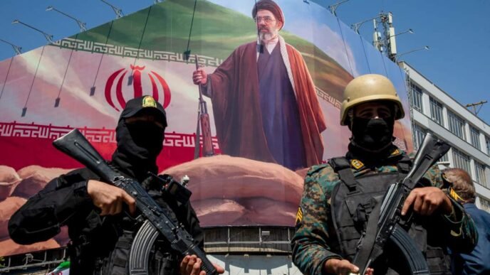 Iran and US flags