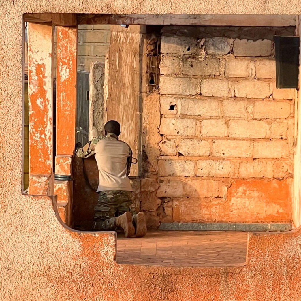 Malian soldiers on patrol in Bamako