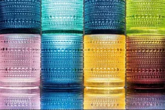 Jupiter glassware in various colors