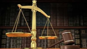 Police car at the scene of a road rage incident