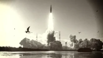 Orion capsule in space