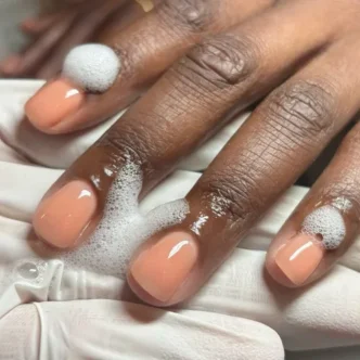 nude nail trends for short nails