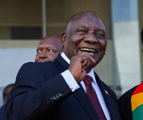 President Ramaphosa at a press conference