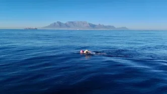 Karen Kennedy swimming in the Atlantic Ocean