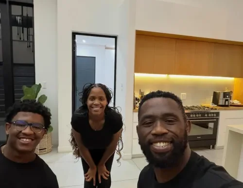 Siya Kolisi with his family on Easter weekend