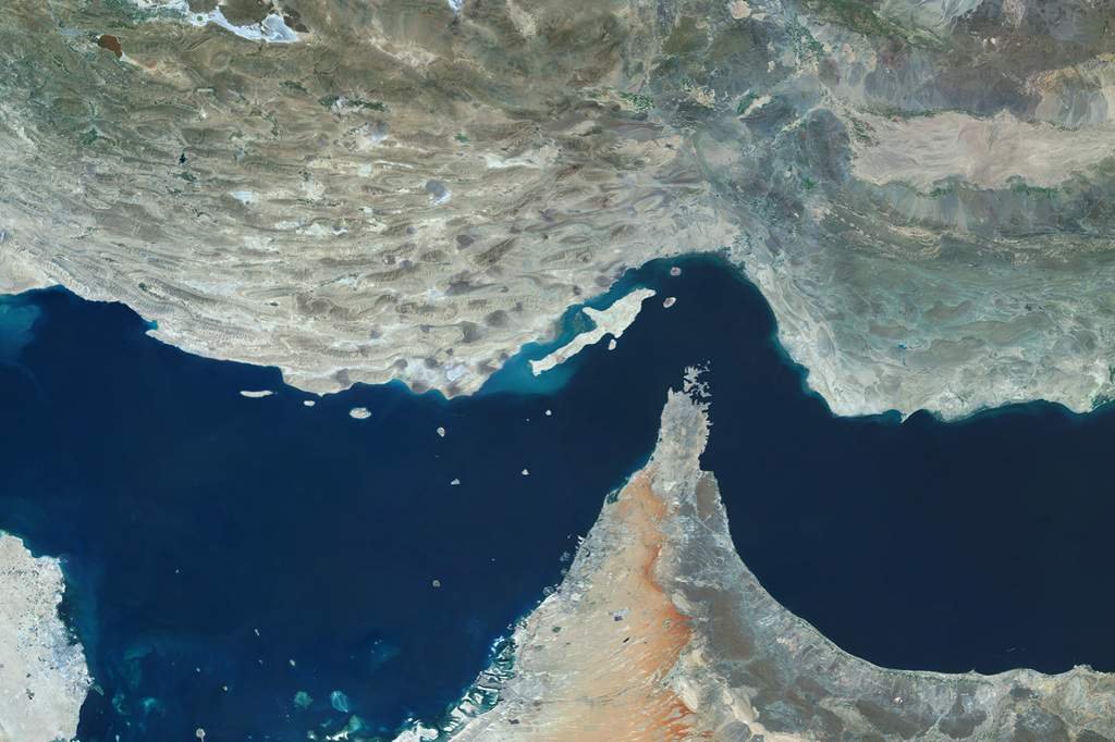 Map of the Strait of Hormuz