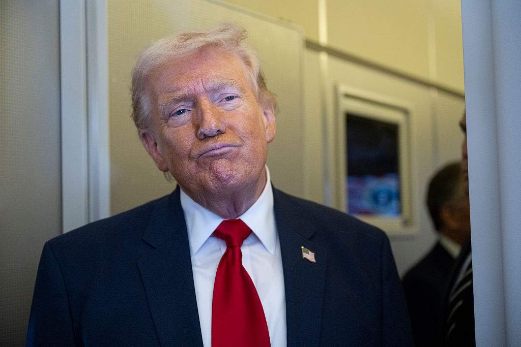 Donald Trump speaking at a press conference