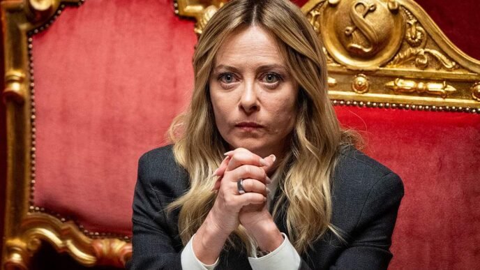Giorgia Meloni and Donald Trump