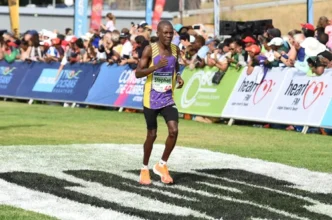 Stephen Mokoka in action