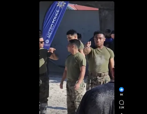 US Marines training Cape Town Metro Police cadets on Muizenberg Beach
