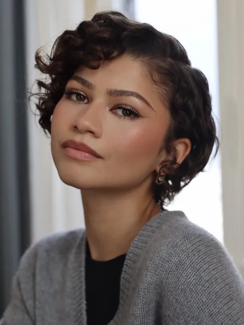 Zendaya and Tom Holland at a public event