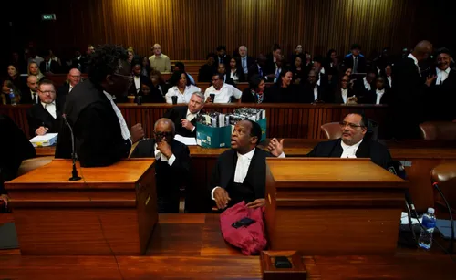 Law books and gavel