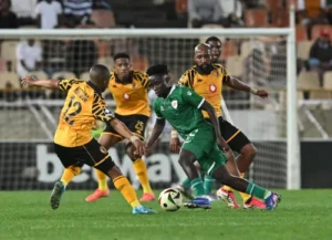 Kaizer Chiefs players celebrating their win over Sekhukhune United