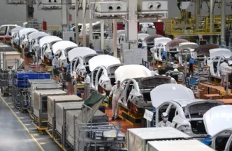 Chinese car assembly line