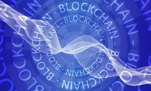 Blockchain technology illustration