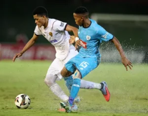 Durban City and Stellenbosch FC players in action