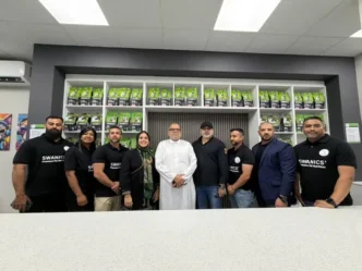 Z Pet Foods owner Zahir Vallie with Swanics pet food products