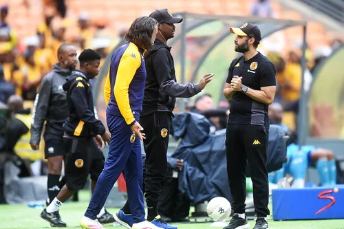 Kaizer Chiefs co-coaches Cedric Kaze and Khalil Ben Youssef