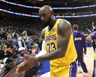 LeBron James in action