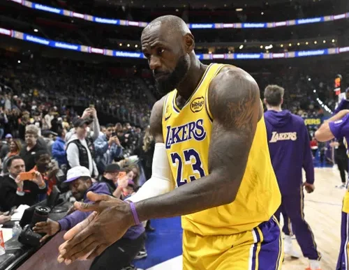 LeBron James in action