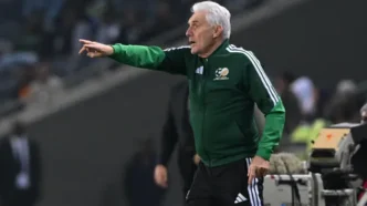 Lyle Foster in action for Bafana Bafana