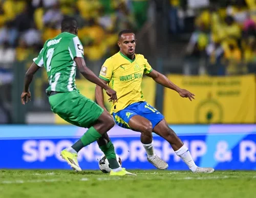 Mamelodi Sundowns players celebrating a goal