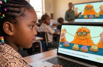 South African pupils in a maths class