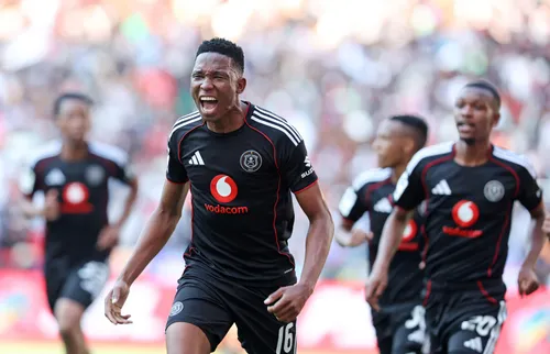 Orlando Pirates players celebrating their win