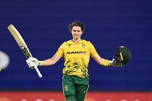 Proteas Women's captain Laura Wolvaardt in action