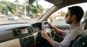 Taylor Swift behind the wheel