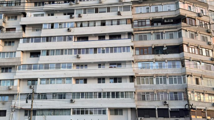 Romania apartment building damaged by Russian drone