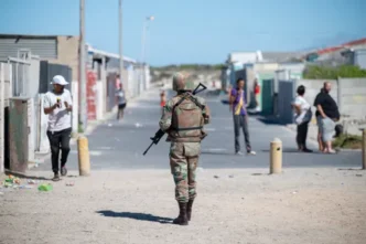 SANDF soldiers on patrol