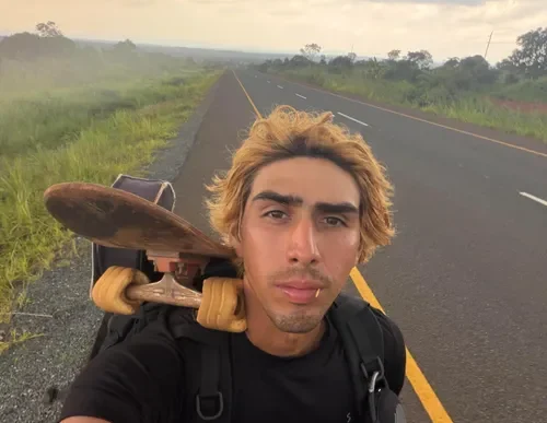 Jason Vanporppal skateboarding in Africa