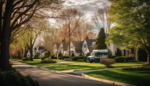 quiet suburban street with no visible security