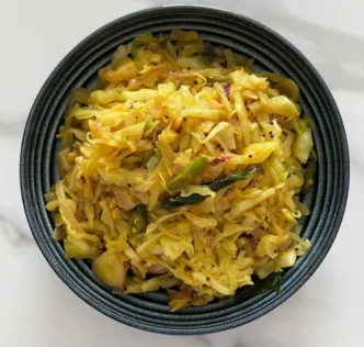 A photo of a delicious cabbage dish