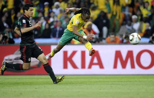 Siphiwe Tshabalala scoring the opening goal of the 2010 World Cup