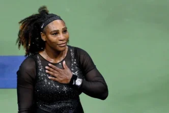 Serena Williams on the tennis court